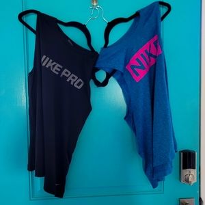 Set of Two Nike Workout Tanks size M/L